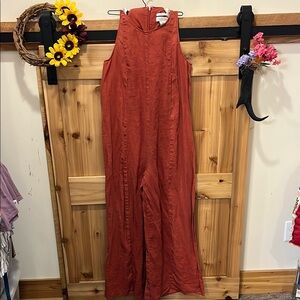 Rachel Zoe Rust Sleeveless Jumpsuit